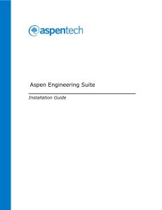 Installation Guide Aspen Engineering Sui