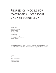 Long, Regression Model and Categorical Data, 1997