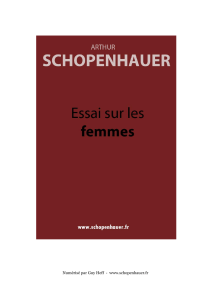 Arthur Schopenhauer - Essai sur les femmes