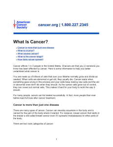 Cancer dokumenz