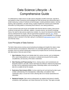 Data Science Lifecycle - A Comprehensive Guide