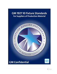 GM 1927 10 Fixture Standards