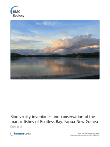 Biodiversity inventories and conservation of themarine fishes of Bootless Bay, Papua New Guinea Drew et al. 2012