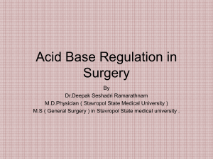 Acid Base regulation in Surgery power point