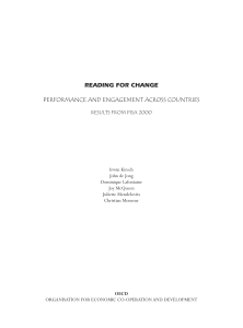 READING FOR CHANGE. PERFORMANCE AND ENGAGEMENT ACROSS COUNTRIES