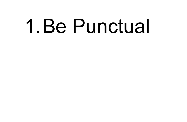 Classroom Rules Punctuality Politeness And Respect