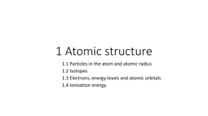 1 Atomic structure