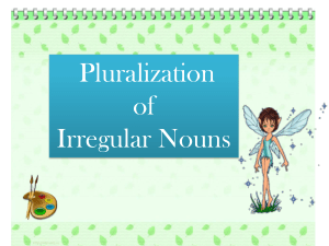 english pluralization of noun