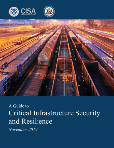 11.2019 - A Guide To Critical Infrastructure Security & Resilience