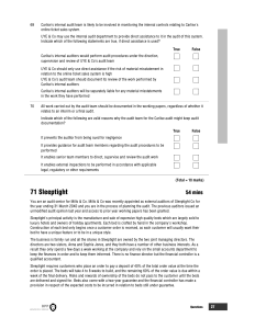 Auditing Exam Paper: Internal Controls, Risks, Procedures