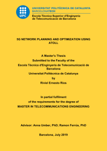 5G Network Planning & Optimization Using Atoll Thesis