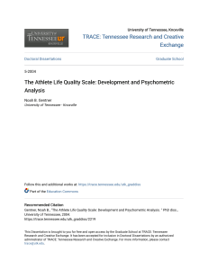 The Athlete Life Quality Scale Development and Psychometric Anal