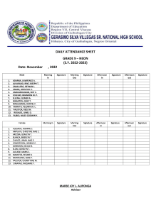 DAILY ATTENDANCE SHEET