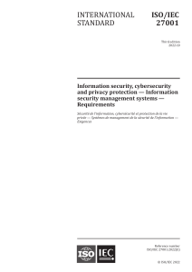 ISO/IEC 27001:2022 Information Security Standard