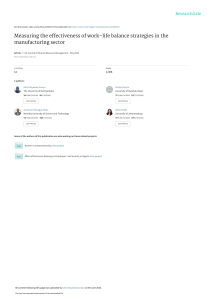 Measuringtheeffectivenessofworklifebalancestrategiesinthemanufacturingsector