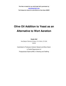 Olive Oil Aereation in Wort