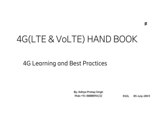 4G HAND BOOK LEARNING & BEST PRACTICS-V1  -  Compatibility Mode