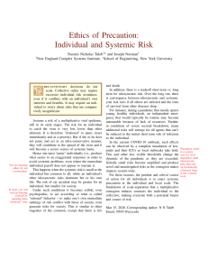 Ethics of Precaution Individual and Syst