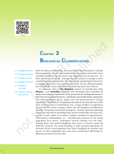 Biological Classification NCERT notes