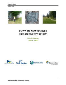 Town of Newmarket Urban Forest Study, Technical Report, March 2016