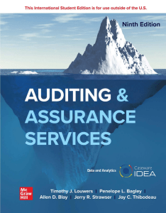 Auditing & Assurance Services 9th edition