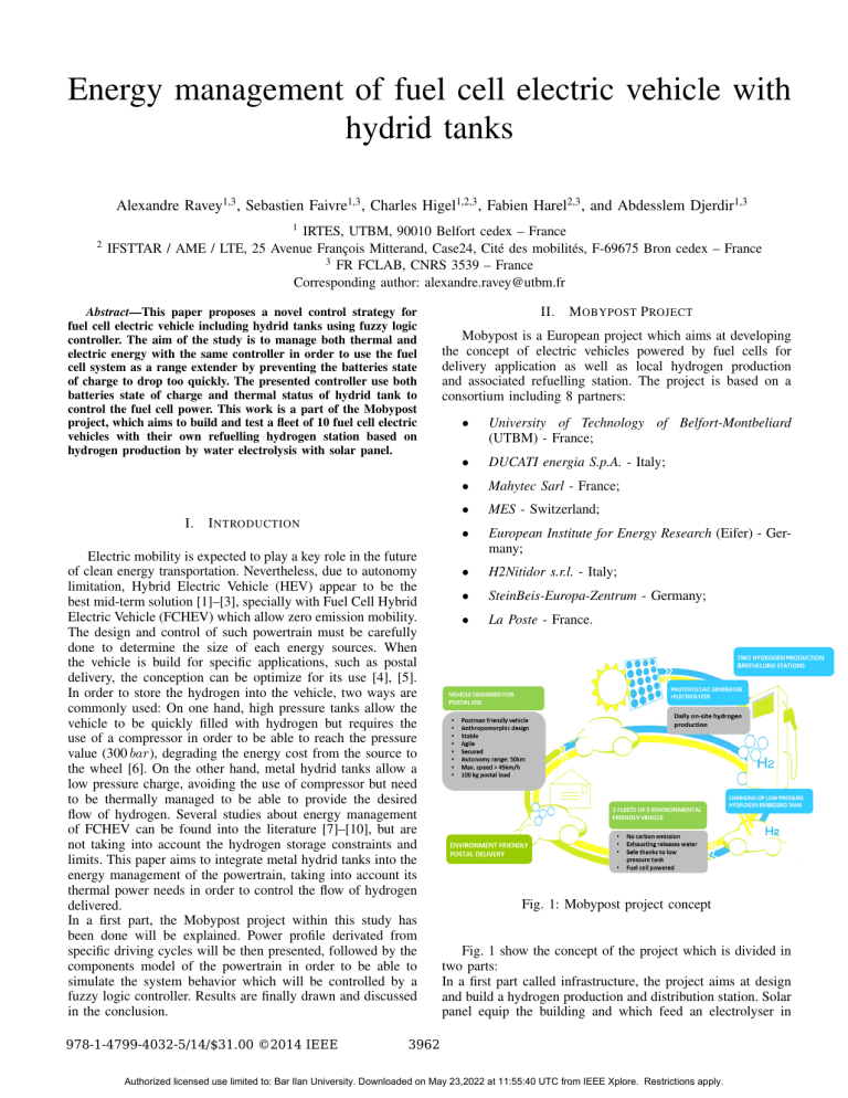 Fuel Cell Vehicle Energy Management with Hybrid Tanks