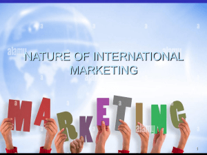 Introduction to International Marketing