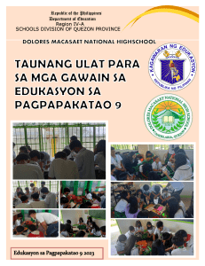 ESP 9 Activities Report: Quezon Province