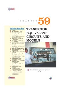 Transistor Equivalent Circuits and Models