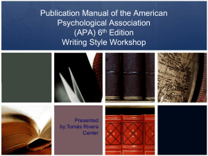 APA 6th Edition