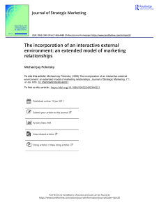 Incorporation of an interactive external environment ...