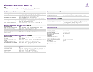 PostgreSQL cheatsheet