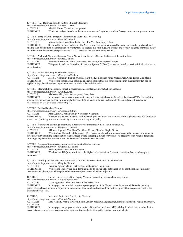 ICML2022PaperDigests