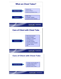Chest Tubes Content Library Lecture Guide