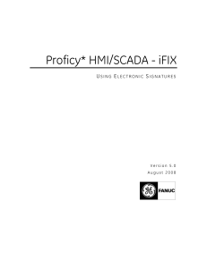 Proficy iFIX Electronic Signatures Manual