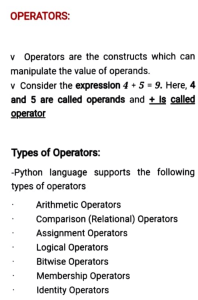 Operators&Operators precedence
