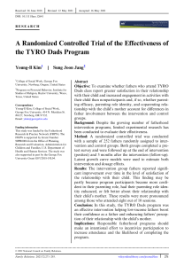 Family Relations - 2022 - Kim - A Randomized Controlled Trial of the Effectiveness of the TYRO Dads Program