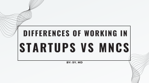 Startups vs MNCs