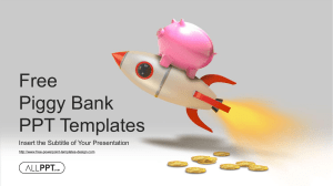 Piggy Bank Rocket PowerPoint Templates