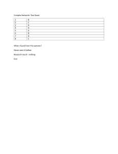 Comptia Test Sheet