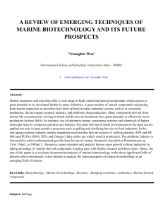 A review of emerging technologies of marine biotechnology and its future prospects
