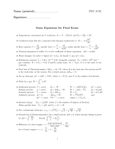 Exam-Final-K22-formulas-thermodynamics