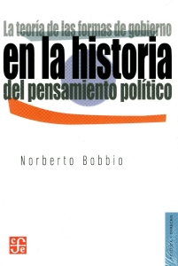 Bobbio la teoria de las formas de gobierno en la historia del pensamiento politico (1)