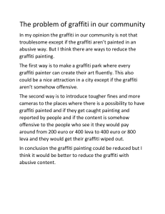 The graffiti problem in our community