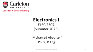 Electronics I Lecture1-Op-Amp