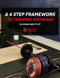 A 4-Step Framework to Training with Pain