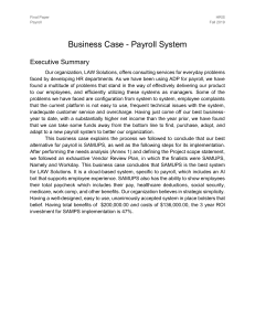 Business Case Example - Payroll