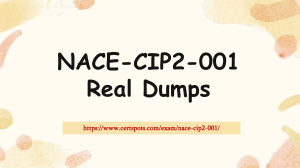 CIP Level 2 NACE-CIP2-001 Real Material 2023