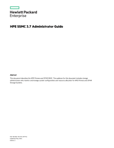 HPE a00101449en us HPE SSMC 3.7 Administrator Guide