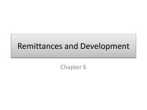 CH 6 - REMITTANCES AND DEVELOPMENT